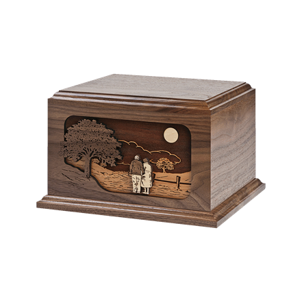 Turned wood cremation urns Montreal